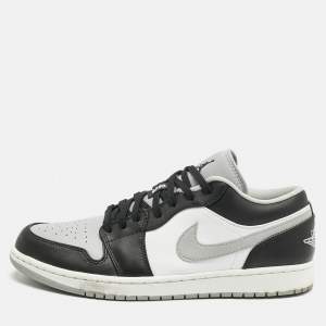 Pre Owned Air Jordans Multicolor Leather Jordan 1 Low Shadow Sneakers Size 45.5