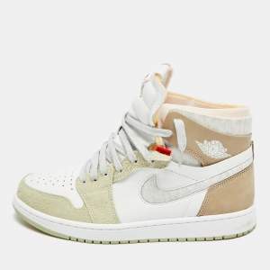 مملوكة مسبقًا Air Jordans Jordan 1 Size 44.5 Multicolor Leather and Suede High Top Sneakers