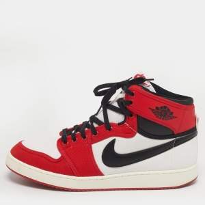 مملوكة مسبقًا Air Jordans Jordan 1 Retro AJKO Chicago Size 45 Multicolor Canvas and Leather High Top Sneakers