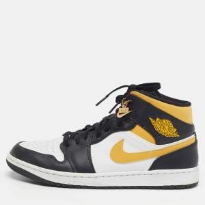 مملوكة مسبقًا Air Jordans 1 Retro High Size 44.5 Tricolor Leather OG Pollen High Top Sneakers
