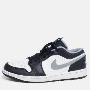 Air Jordan White/Black Leather Air Jordan 1 Low Dark Mocha Sneaker Size 44.5