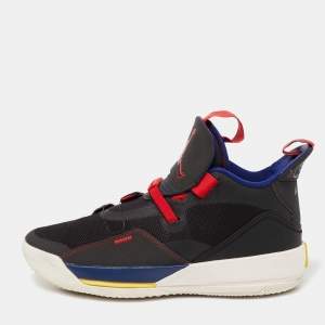 Air Jordans Multicolor Mesh And Leather Tech Pack Sneakers Size 45