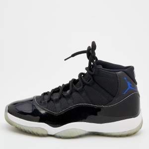 Air Jordan Black Fabric And Patent Leather Jordan 11 Retro Concord Sneakers Size 44
