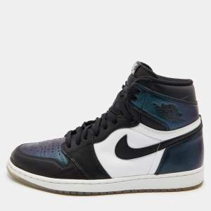 Pre Owned Air Jordans Multicolor Leather Air Jordan 1 Retro High Top Sneakers Size 45