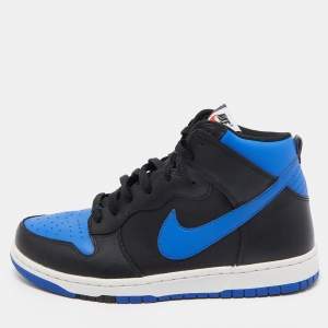 Nike Blue/Black Leather Dunk High CMFT Sneakers Size 43
