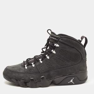 Air Jordan Black Nubuck Jordan-9-retro-anthracite High Top Sneakers Size 42.5