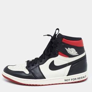 Air Jordans Multicolor Leather Jordan 1 Retro High Not for Resale Varsity Red Sneakers Size 46