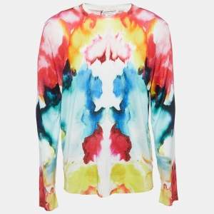 Alexander McQueen Multicolor Tye-Dye Printed Knit Pullover XXL