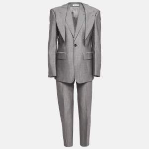 Alexander McQueen Grey Wool Blazer and Pants Suit S