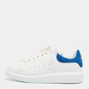 Alexander McQueen White Leather Larry Sneakers Size 42