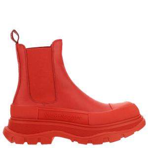 Alexander McQueen Red Tread Slick Boots Size IT 40
