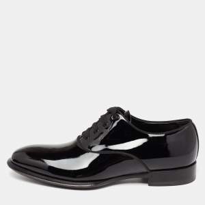 Alexander McQueen Black Patent Leather Oxford Size 42