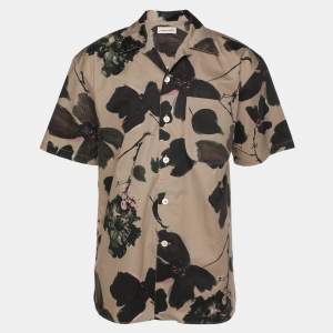 Alexander McQueen Multicolor Floral Print Cotton Button Front Shirt M