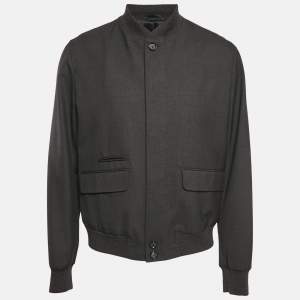 Alexander McQueen Grey Wool Button Front Jacket XXL