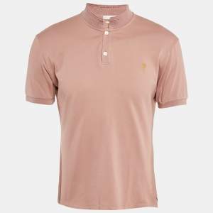 Alexander McQueen Pale Pink Cotton Pique Polo T-Shirt M