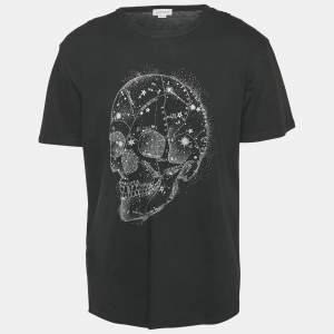 Alexander McQueen Black Skull Print Jersey T-Shirt S