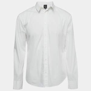 Alexander McQueen White Cotton Long Sleeve Shirt XL