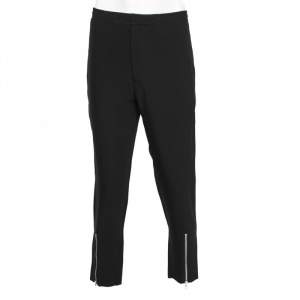 Alexander McQueen Black Synthetic Zip Detail Pants L