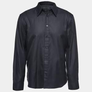 Alexander McQueen Black Oxford Cotton Button Front Shirt 2XL