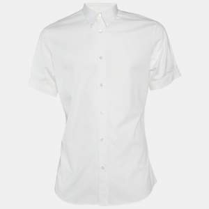 Alexander McQueen White Cotton Short Sleeve Shirt M