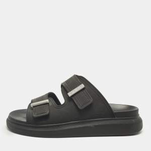 Pre Owned Alexander McQueen Hybrid Size 43 Black Rubber Flat Sandals