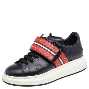 Pre Owned Alexander McQueen Multicolor Leather Studded Strap Larry Oversized Sneakers Size 42