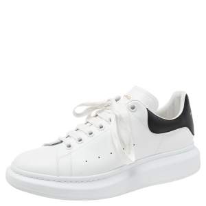 Alexander McQueen White Leather Oversized Low Top Sneakers Size 44