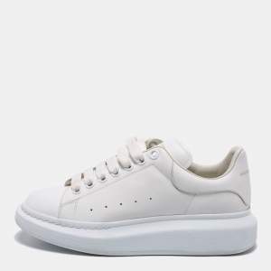Alexander McQueen White Leather Oversized Sneakers Size 39