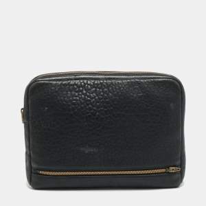 مملوكة مسبقًا Alexander Wang Black Pebbled Leather Agenda Pouch