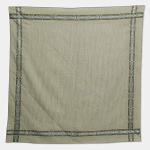 مملوكة مسبقًا Dunhill Green Cotton Handkerchief   