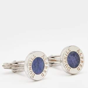Alfred Dunhill Blue Stone Silver Tone Cufflinks