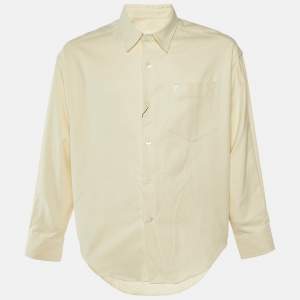 Pre Owned Ami Alexandre Mattiussi Ivory Cotton Oversized Shirt S