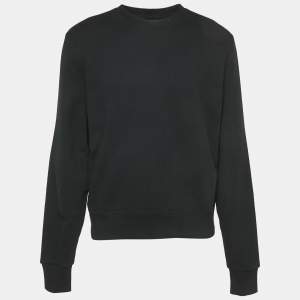 Amiri Black Cotton Knit Round Neck Sweatshirt M