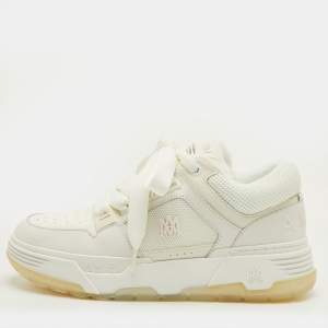 مملوكة مسبقًا Amiri MA-1 Size 42 White Leather, Mesh and Suede Lace Up Sneakers