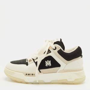 مملوكة مسبقًا Amiri MA-1 Size 42 White/Black Leather, Mesh and Suede Lace Up Sneakers