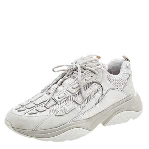 Amiri Warm Grey Suede And Leather Bone Runner Low Top Sneakers Size 44