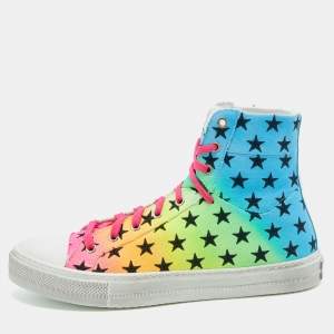 Amiri Multicolor Canvas Sunset Vintage Star High Top Sneakers Size 42