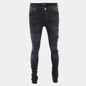 Amiri Black Washed & Distressed Denim Jeans Waist 33"