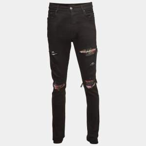 Amiri Black Distressed Denim Jeans XL Waist 36"