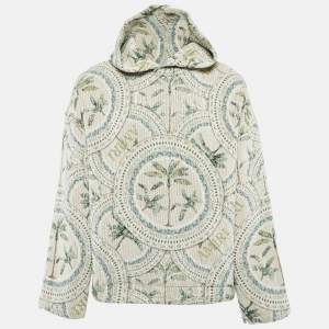 Amiri Green Palm Jacquard Hoodie S