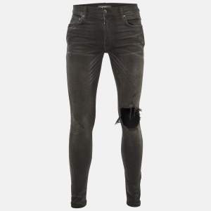 Amiri Black Distressed Denim Slim Fit Jeans XS/Waist 29"