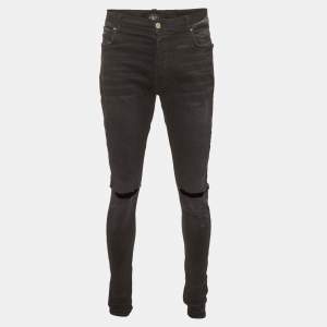 Pre Owned Amiri Black Denim Black Distressed Jeans L/ Wasit 35"