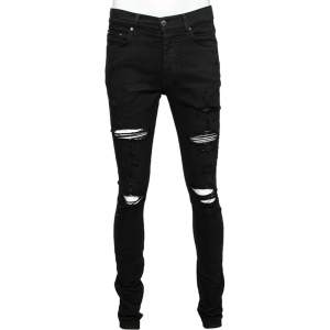 Amiri Black Distressed Denim Straight Jeans M