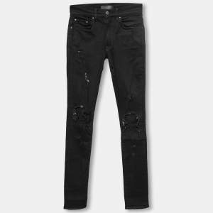 Amiri Black Denim Distressed Skinny Jeans S