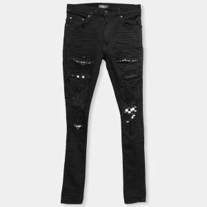 Amiri Black Denim Distressed Skinny Jeans S