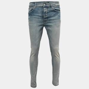 Amiri Blue Distressed Denim Slim Leg Jeans M Waist 32"