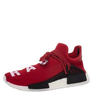 Pre Owned Pharrell x Adidas HU NMD Red Human Race Sneakers Size 42