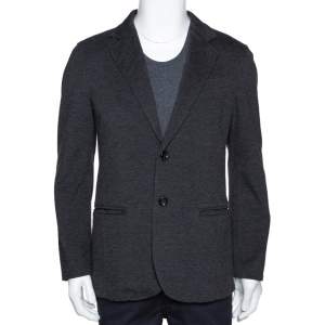 Pre Owned Armani Collezioni Grey Two Buttoned Jacket M