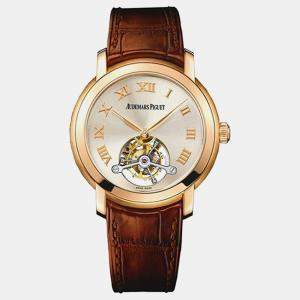 Audemars Piguet Jules 26561Or.Oo.D088Cr.01 Manual Winding Silver 18k Rose Gold Men's Wristwatch 39 mm