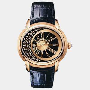 Audemars Piguet Millenary 15331OR.OO.D002CR.01 Automatic Black 18k Rose Gold Men's Wristwatch 45 mm